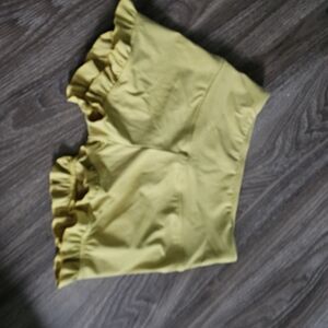 Yellow Ruffled Dance Shorts Girls 10